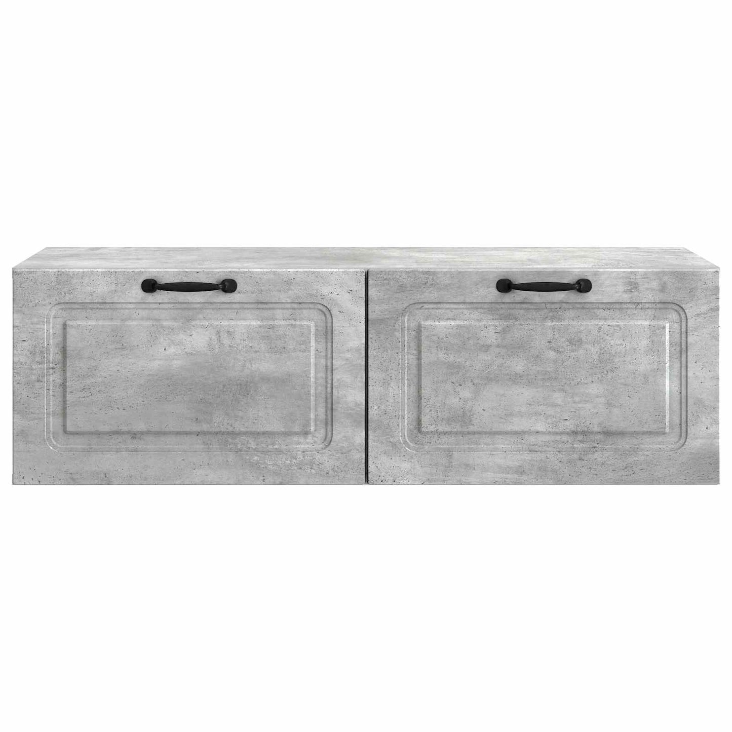 Wandbeugel TV-kast Betongrijs 98 x 41 x 30 cm Bewerkt hout