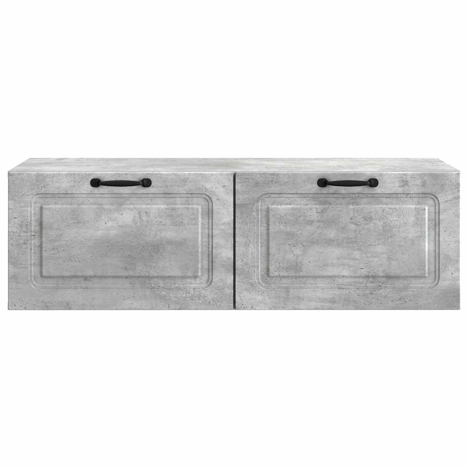 Wandbeugel TV-kast Betongrijs 98 x 41 x 30 cm Bewerkt hout