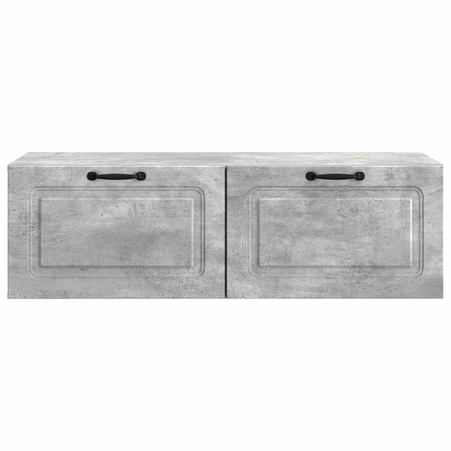 Wandbeugel TV-kast Betongrijs 98 x 41 x 30 cm Bewerkt hout