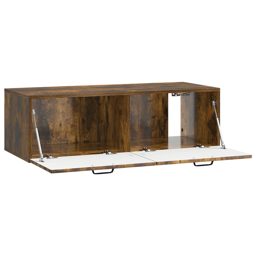 Wandbeugel TV-kast Gerookt eiken 98 x 41 x 30 cm Bewerkt hout