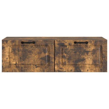 Wandbeugel TV-kast Gerookt eiken 98 x 41 x 30 cm Bewerkt hout