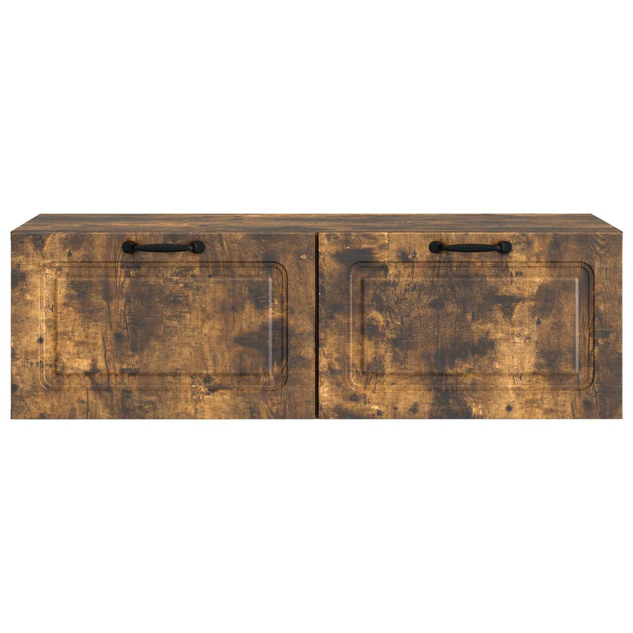 Wandbeugel TV-kast Gerookt eiken 98 x 41 x 30 cm Bewerkt hout