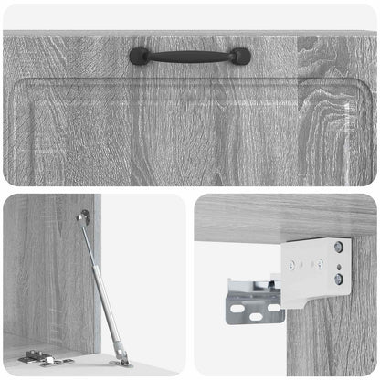 Wandbeugel TV-kast Grijs sonoma 98 x 41 x 30 cm Bewerkt hout