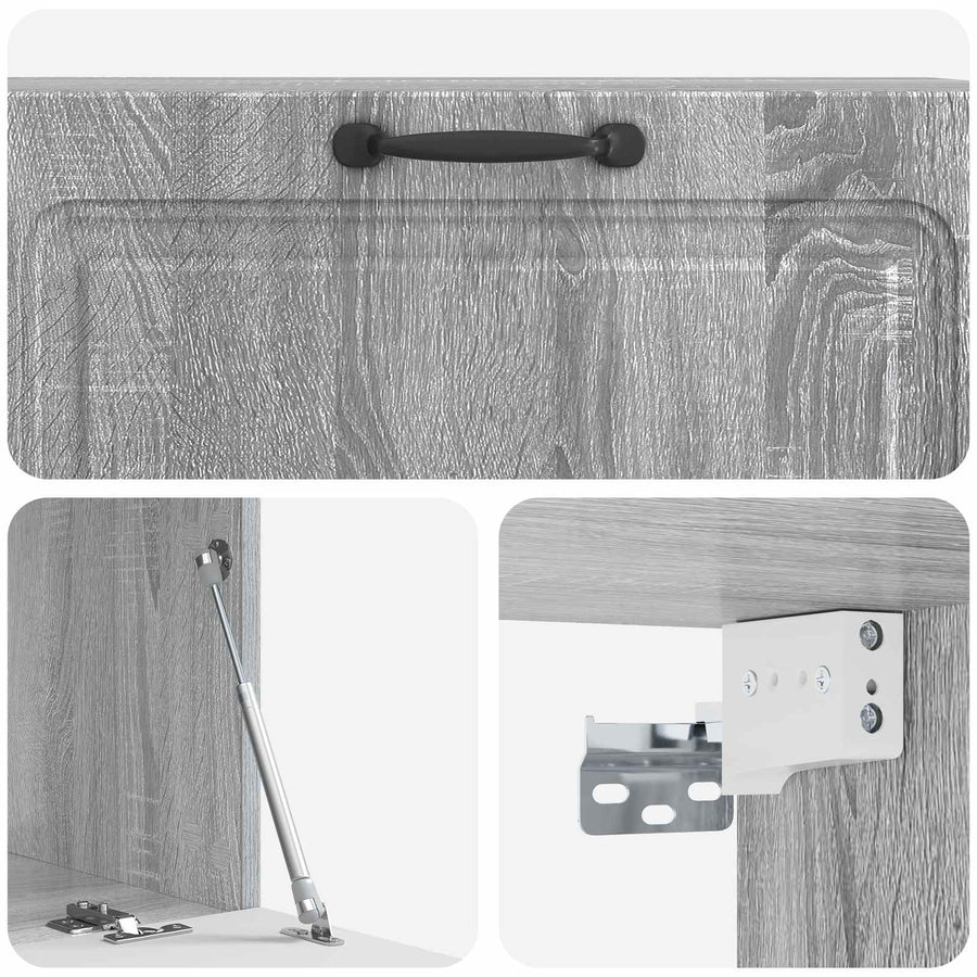Wandbeugel TV-kast Grijs sonoma 98 x 41 x 30 cm Bewerkt hout