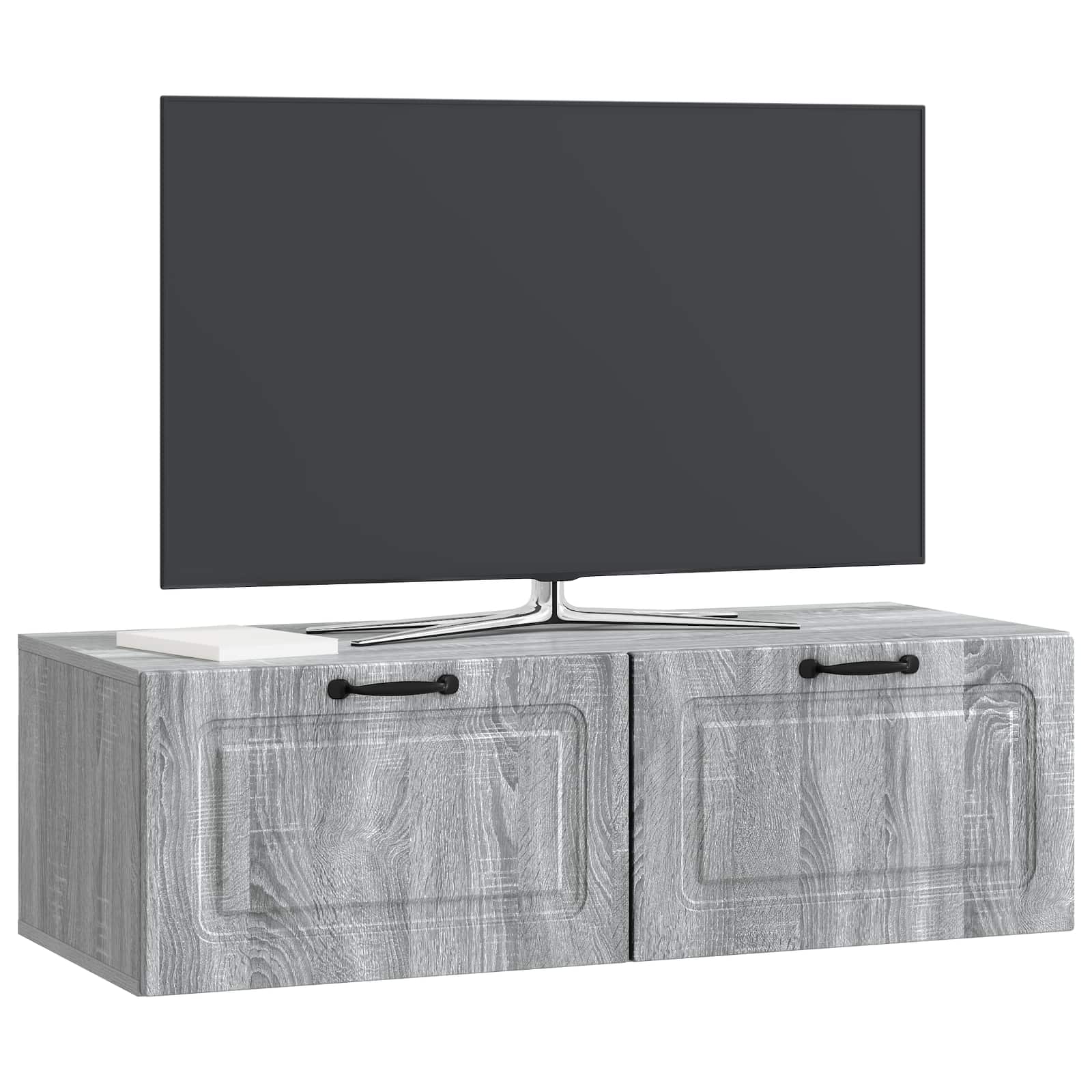 Wandbeugel TV-kast Grijs sonoma 98 x 41 x 30 cm Bewerkt hout