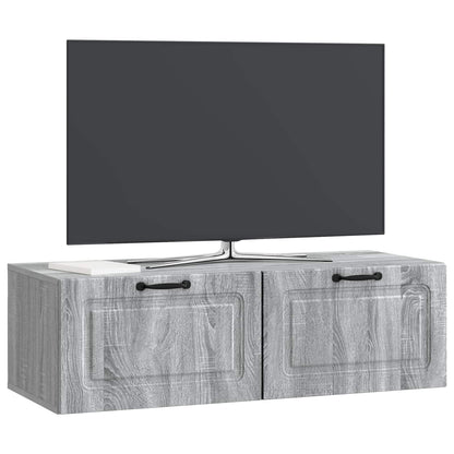 Wandbeugel TV-kast Grijs sonoma 98 x 41 x 30 cm Bewerkt hout