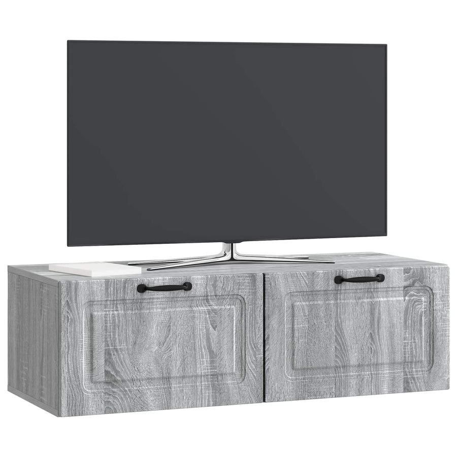 Wandbeugel TV-kast Grijs sonoma 98 x 41 x 30 cm Bewerkt hout
