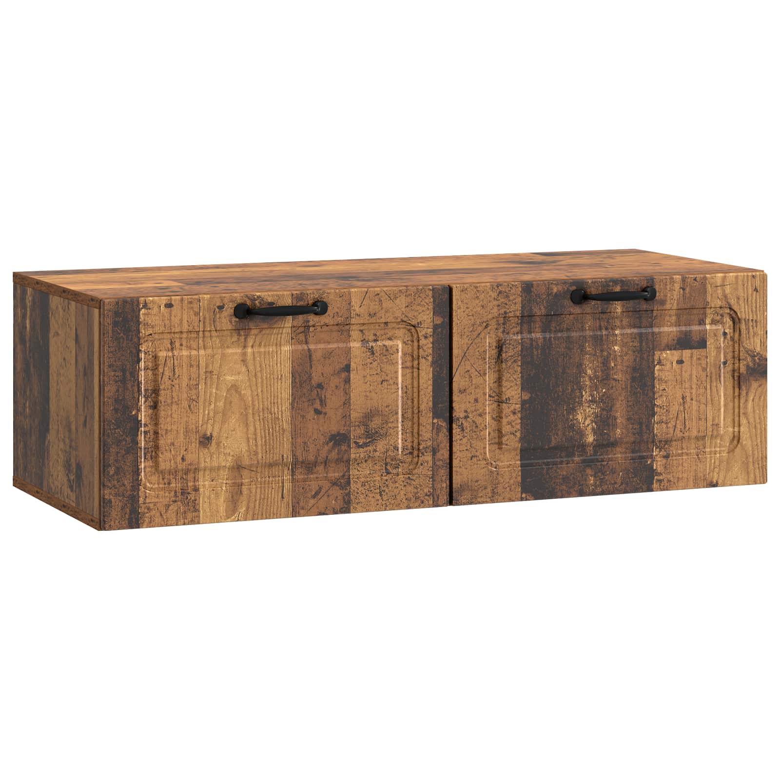 Wandbeugel TV-kast Oud hout 98 x 41 x 30 cm Bewerkt hout