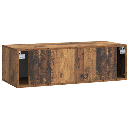 Wandbeugel TV-kast Oud hout 98 x 41 x 30 cm Bewerkt hout