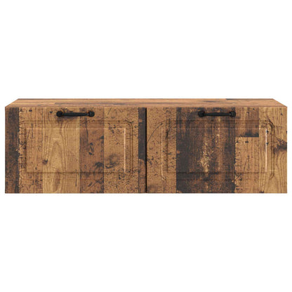 Wandbeugel TV-kast Oud hout 98 x 41 x 30 cm Bewerkt hout