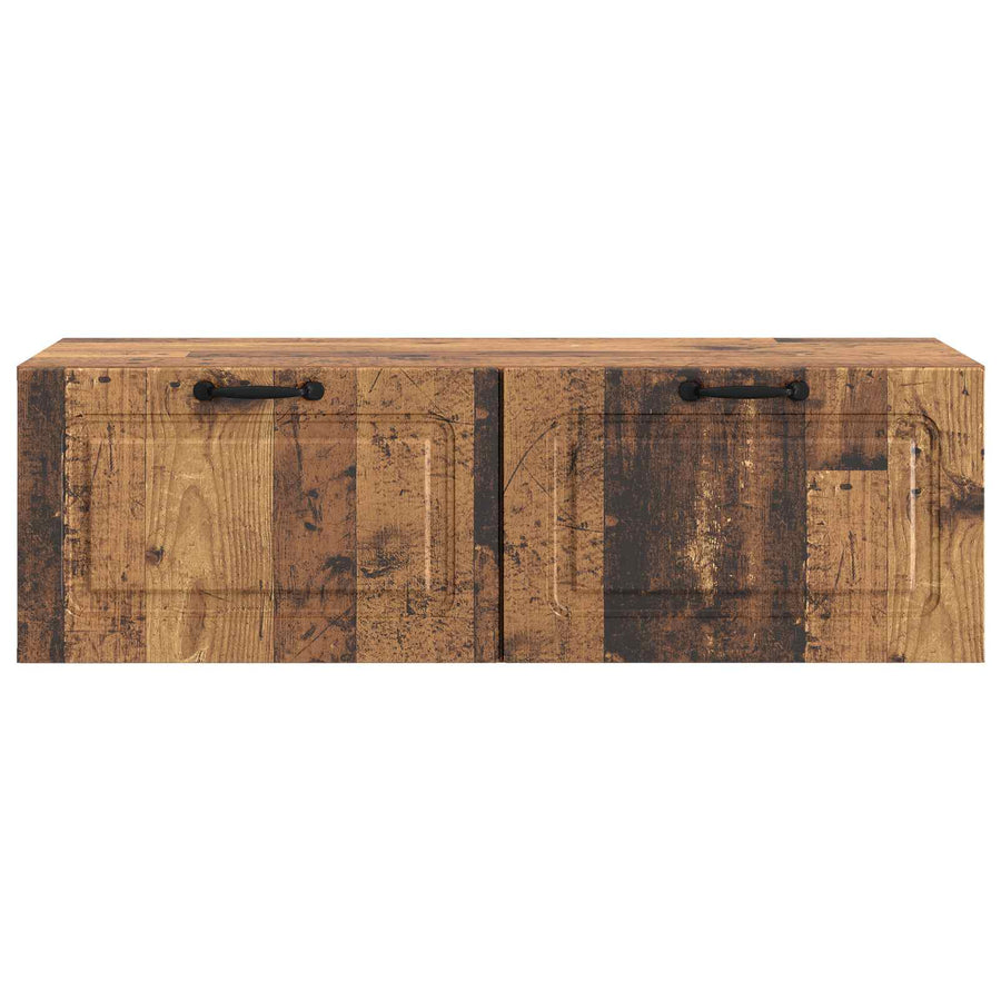 Wandbeugel TV-kast Oud hout 98 x 41 x 30 cm Bewerkt hout
