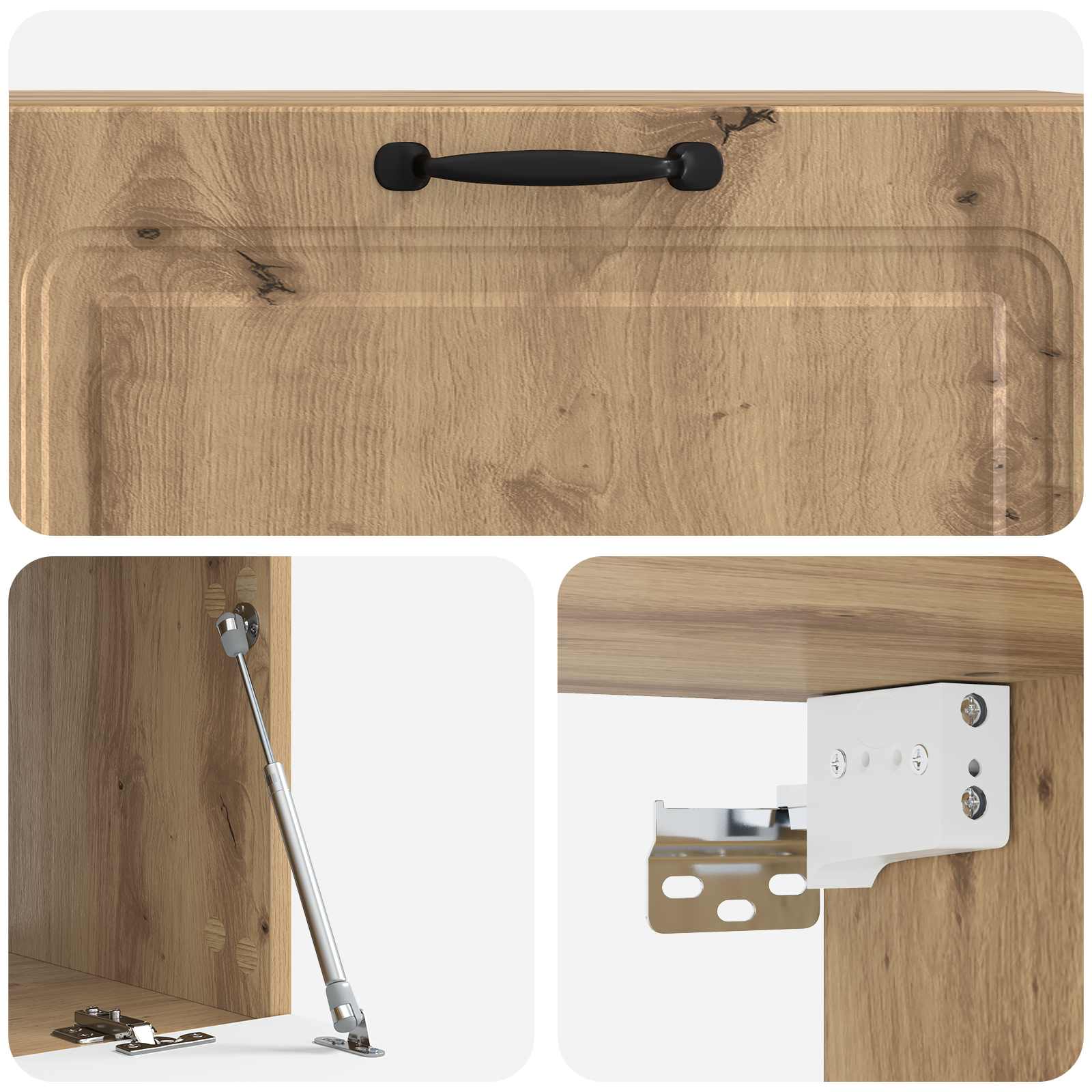 Wandbeugel TV-kast Artisanaal eiken 98 x 41 x 30 cm