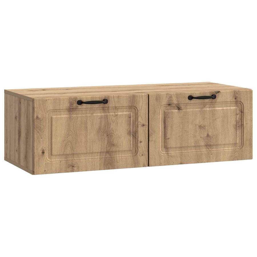 Wandbeugel TV-kast Artisanaal eiken 98 x 41 x 30 cm