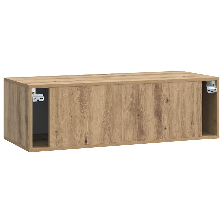 Wandbeugel TV-kast Artisanaal eiken 98 x 41 x 30 cm