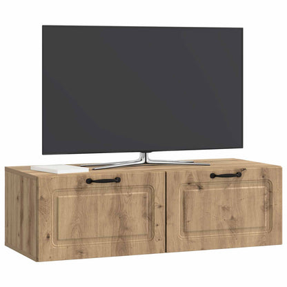 Wandbeugel TV-kast Artisanaal eiken 98 x 41 x 30 cm