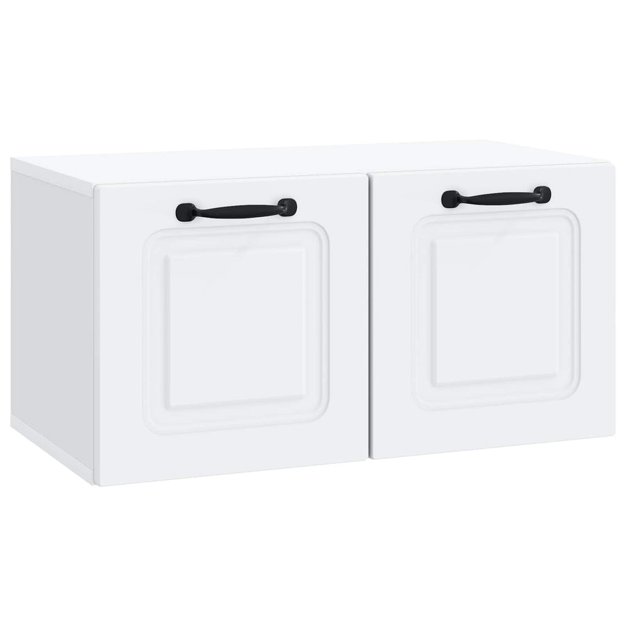 Wandbeugel TV-kast Wit 59,5 x 31 x 30 cm Bewerkt hout