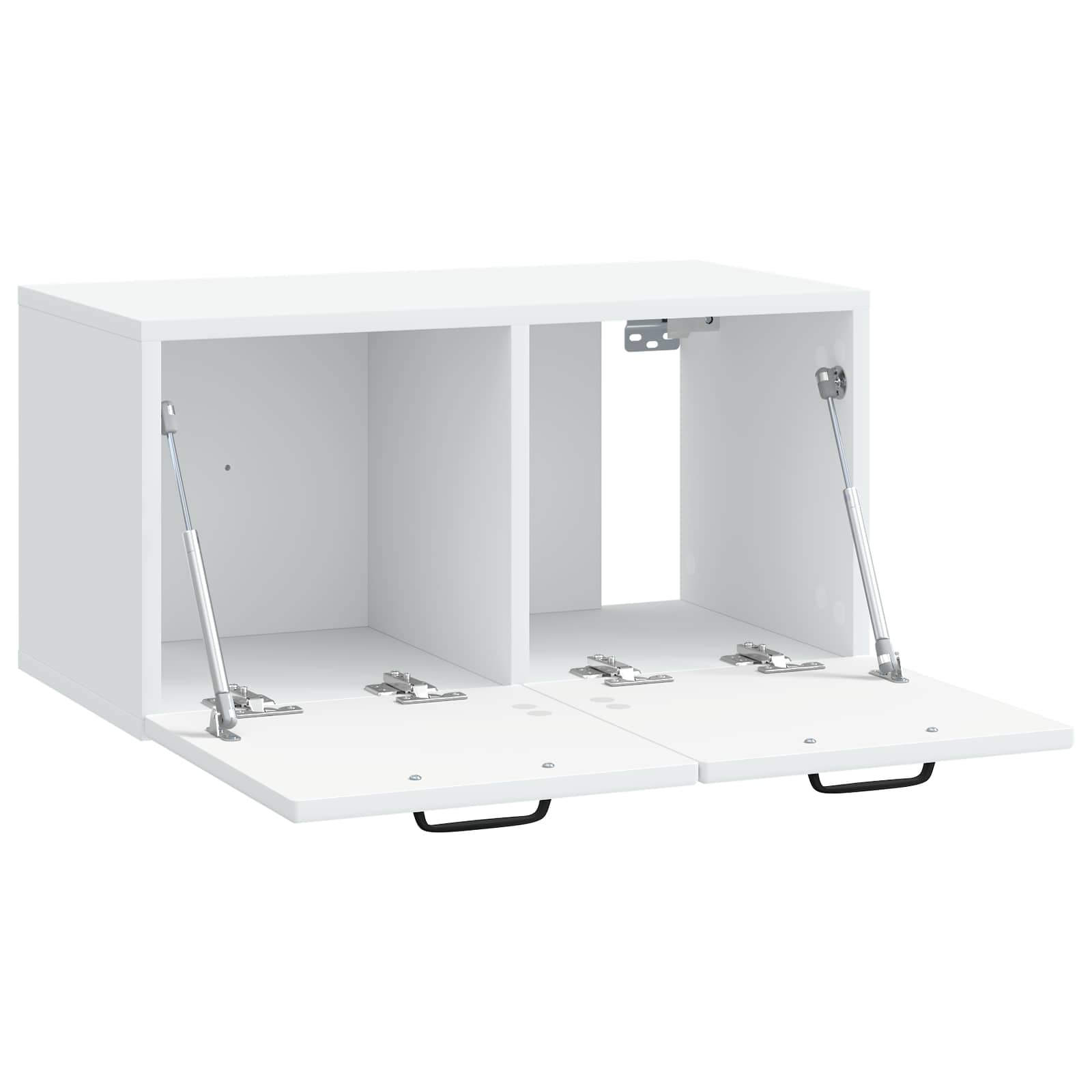 Wandbeugel TV-kast Wit 59,5 x 31 x 30 cm Bewerkt hout