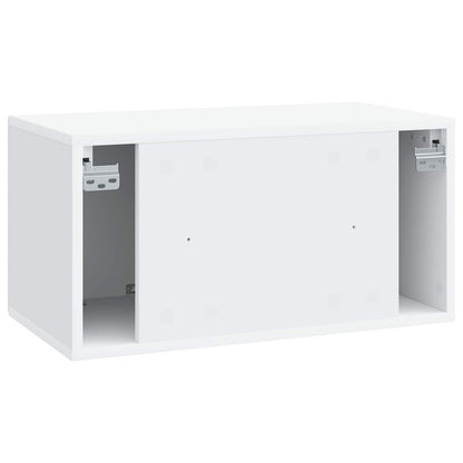Wandbeugel TV-kast Wit 59,5 x 31 x 30 cm Bewerkt hout