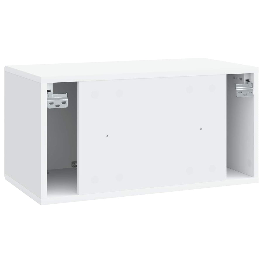 Wandbeugel TV-kast Wit 59,5 x 31 x 30 cm Bewerkt hout
