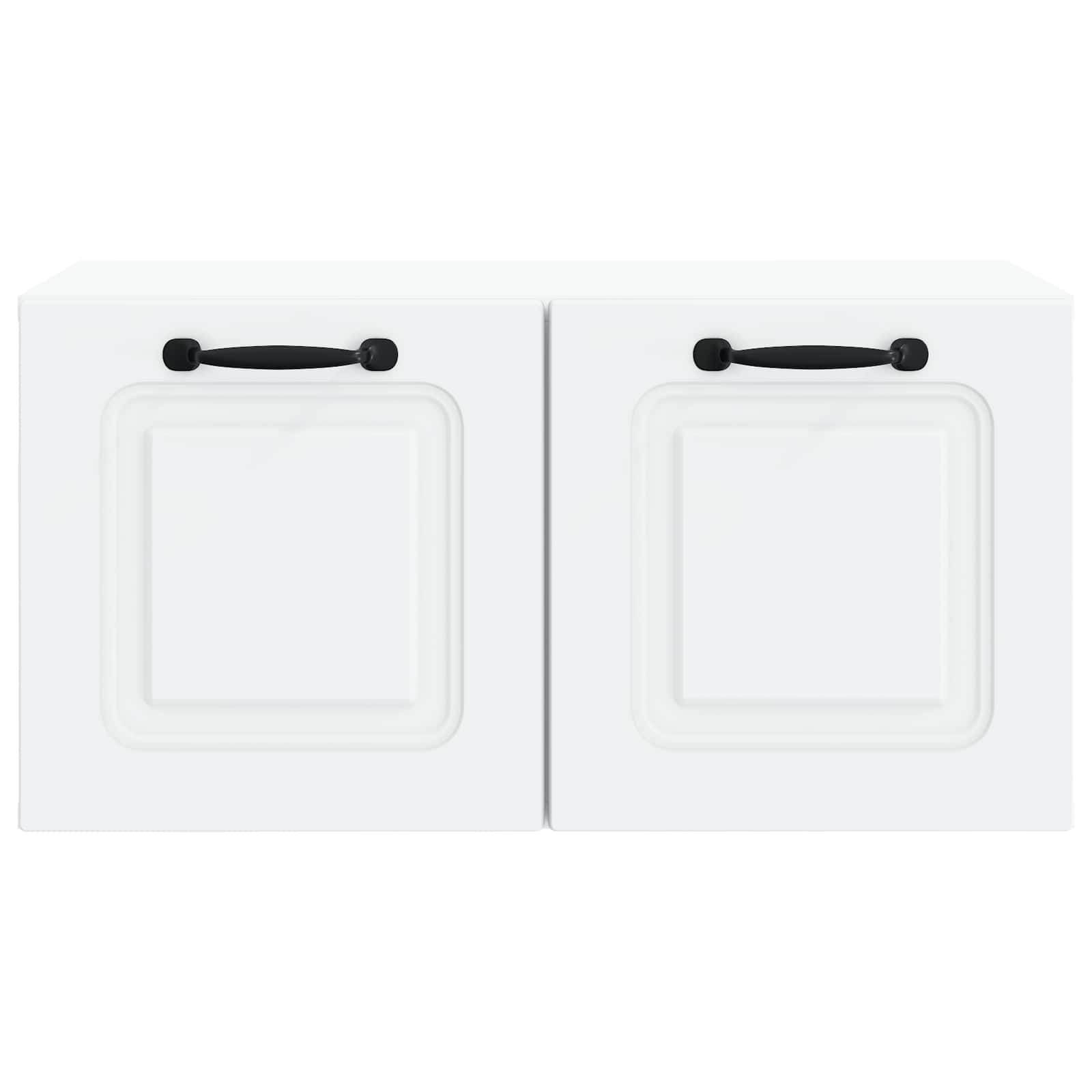 Wandbeugel TV-kast Wit 59,5 x 31 x 30 cm Bewerkt hout