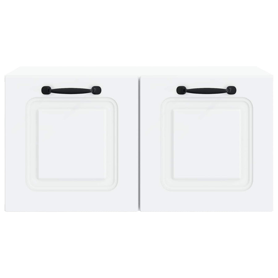 Wandbeugel TV-kast Wit 59,5 x 31 x 30 cm Bewerkt hout