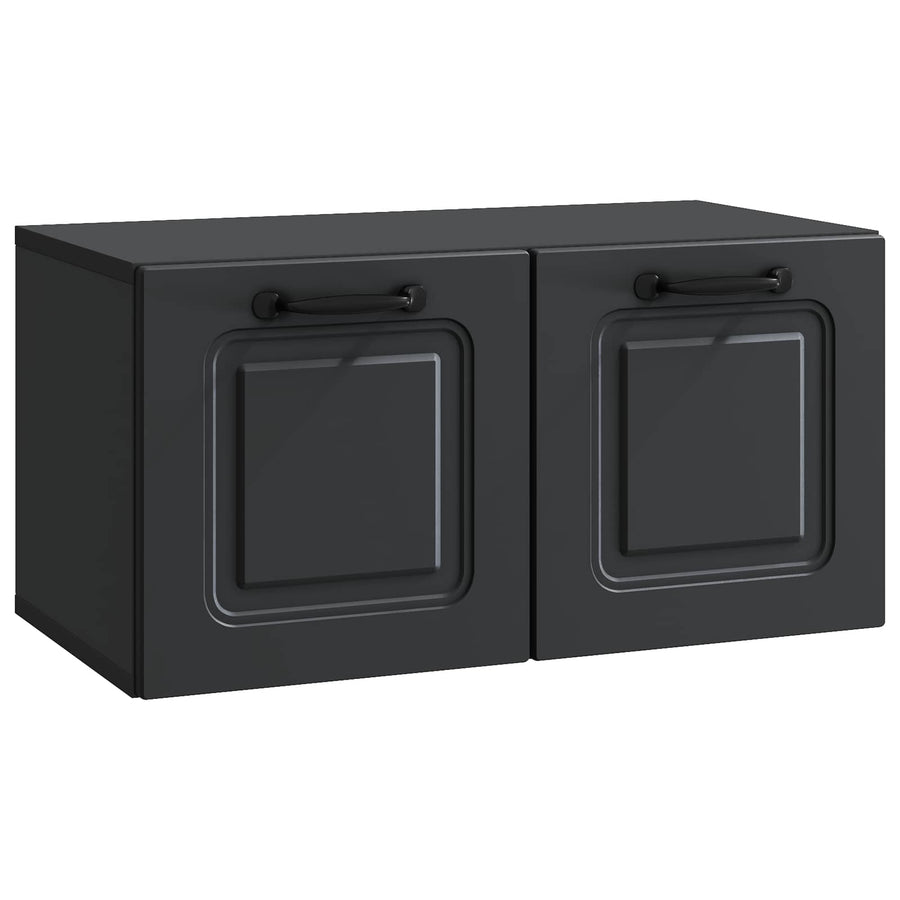 Wandbeugel TV-kast Zwart 59,5 x 31 x 30 cm Bewerkt hout