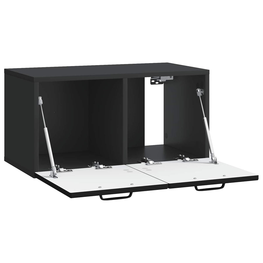 Wandbeugel TV-kast Zwart 59,5 x 31 x 30 cm Bewerkt hout