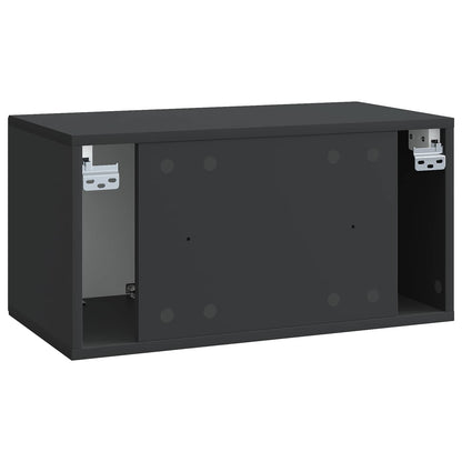 Wandbeugel TV-kast Zwart 59,5 x 31 x 30 cm Bewerkt hout