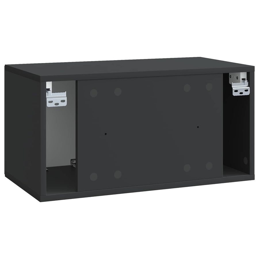 Wandbeugel TV-kast Zwart 59,5 x 31 x 30 cm Bewerkt hout