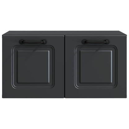Wandbeugel TV-kast Zwart 59,5 x 31 x 30 cm Bewerkt hout