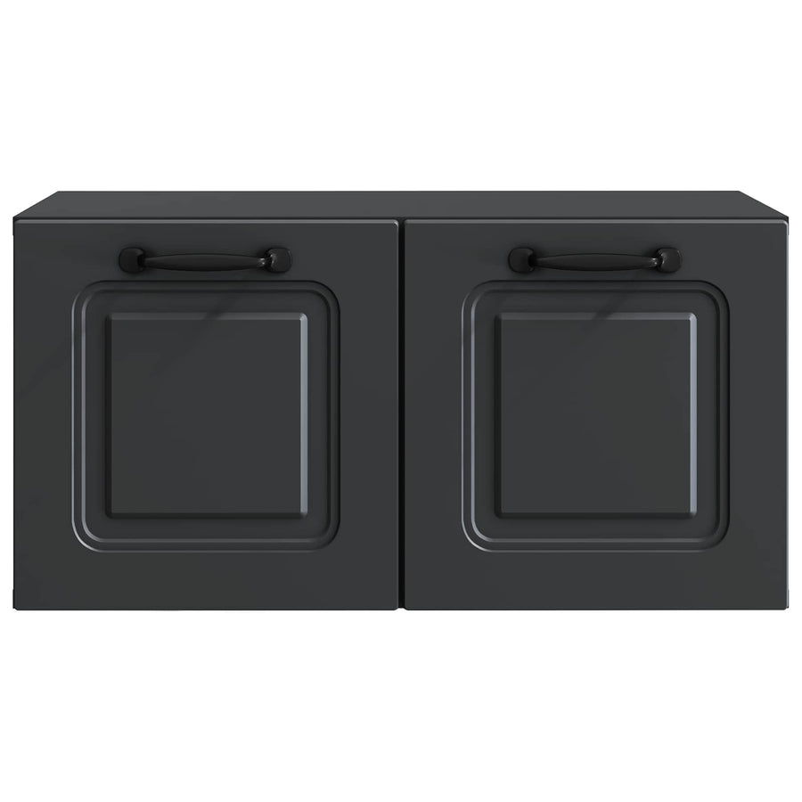 Wandbeugel TV-kast Zwart 59,5 x 31 x 30 cm Bewerkt hout