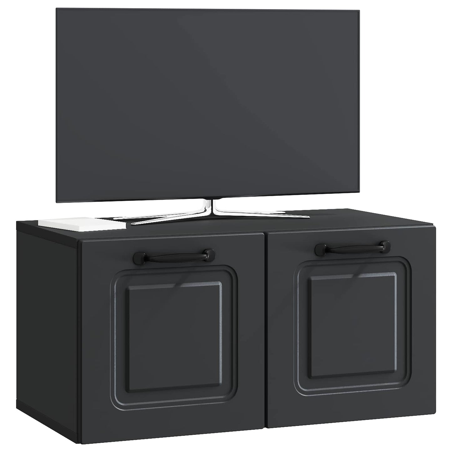 Wandbeugel TV-kast Zwart 59,5 x 31 x 30 cm Bewerkt hout