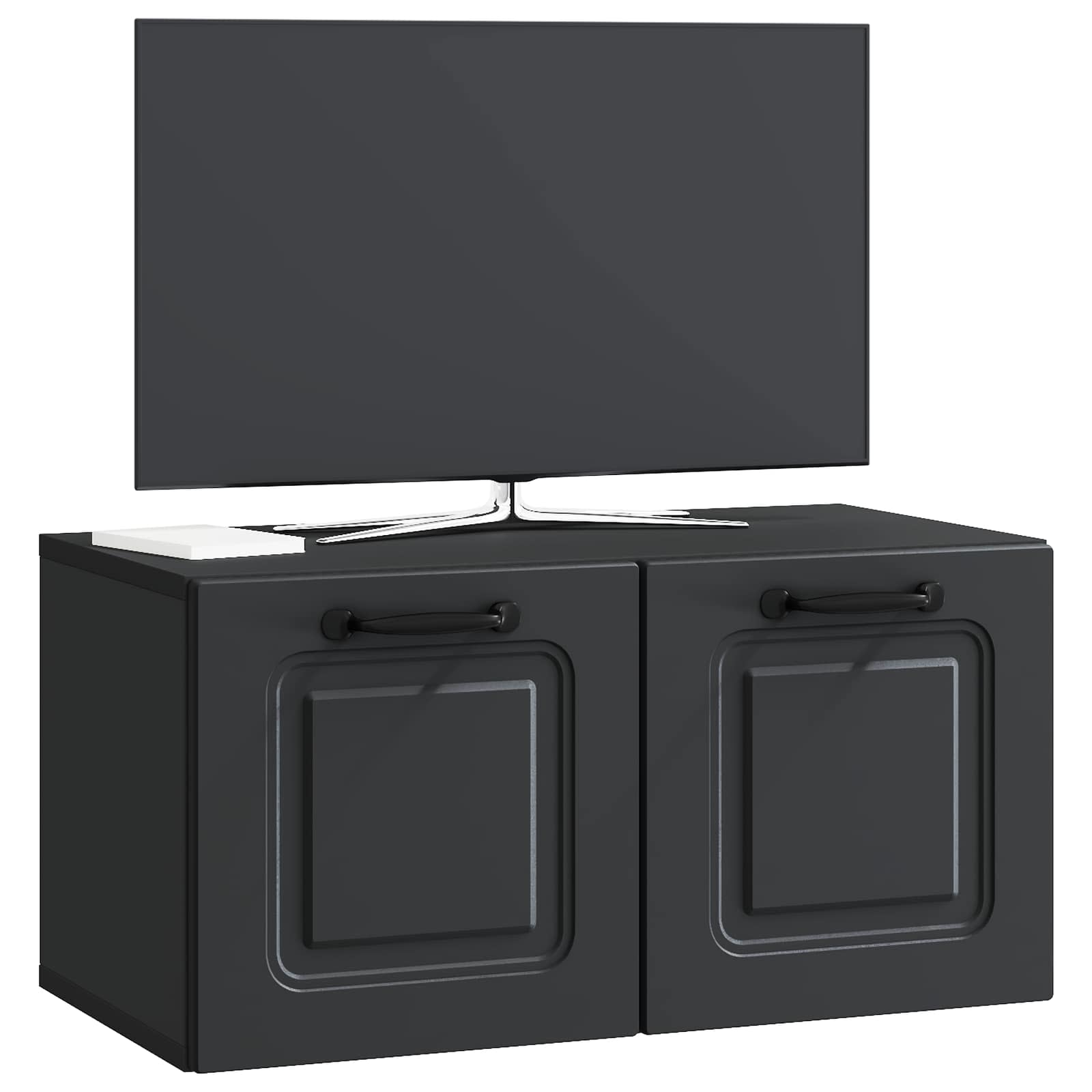 Wandbeugel TV-kast Zwart 59,5 x 31 x 30 cm Bewerkt hout
