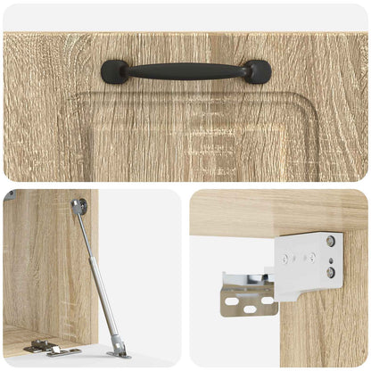 Wandbeugel TV-kast Sonoma Eiken 59,5 x 31 x 30 cm Bewerkt hout