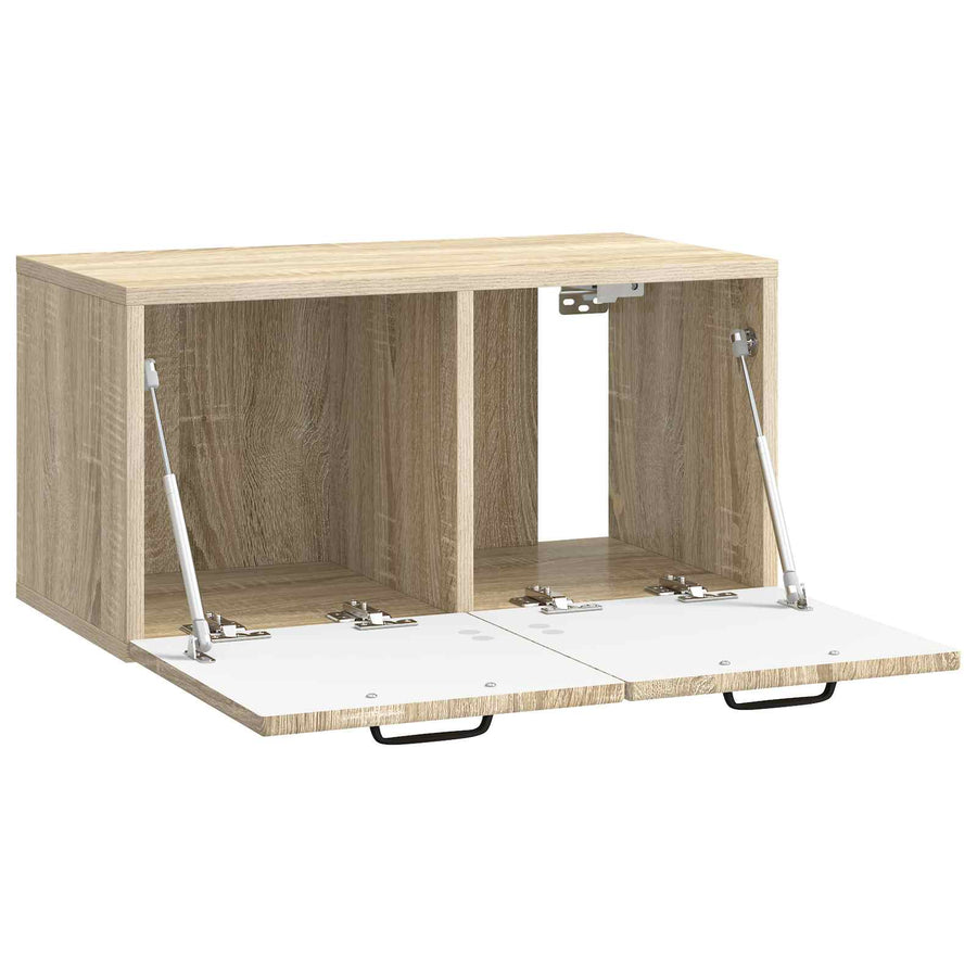 Wandbeugel TV-kast Sonoma Eiken 59,5 x 31 x 30 cm Bewerkt hout