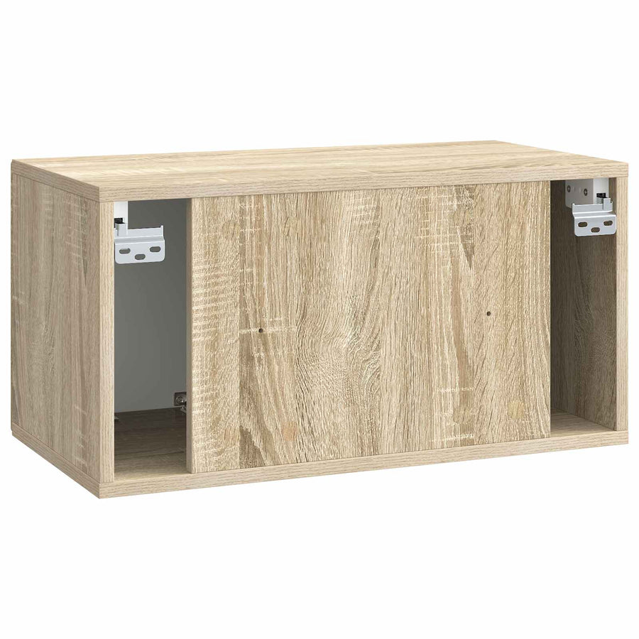 Wandbeugel TV-kast Sonoma Eiken 59,5 x 31 x 30 cm Bewerkt hout