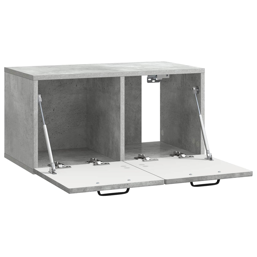 Wandbeugel TV-kast Betongrijs 59,5 x 31 x 30 cm Bewerkt hout