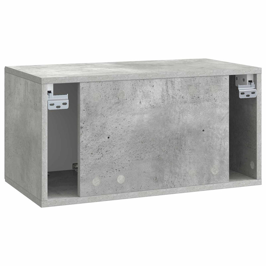 Wandbeugel TV-kast Betongrijs 59,5 x 31 x 30 cm Bewerkt hout