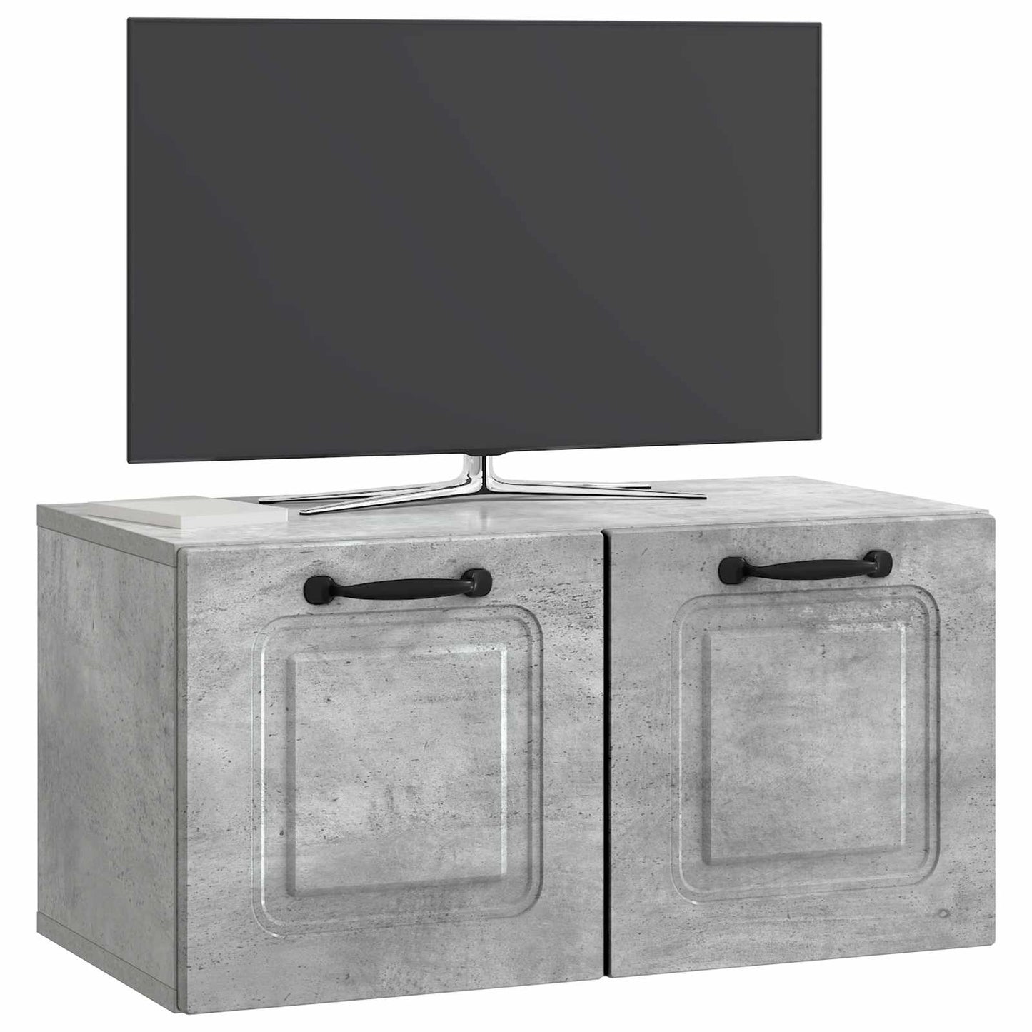 Wandbeugel TV-kast Betongrijs 59,5 x 31 x 30 cm Bewerkt hout