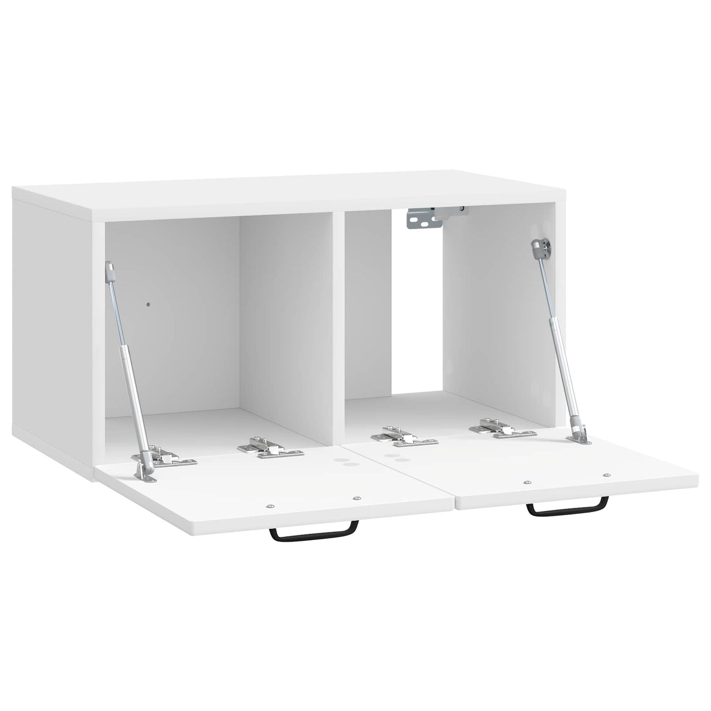 Wandbeugel TV-kast Hoogglans Wit 59,5 x 31 x 30 cm Bewerkt hout