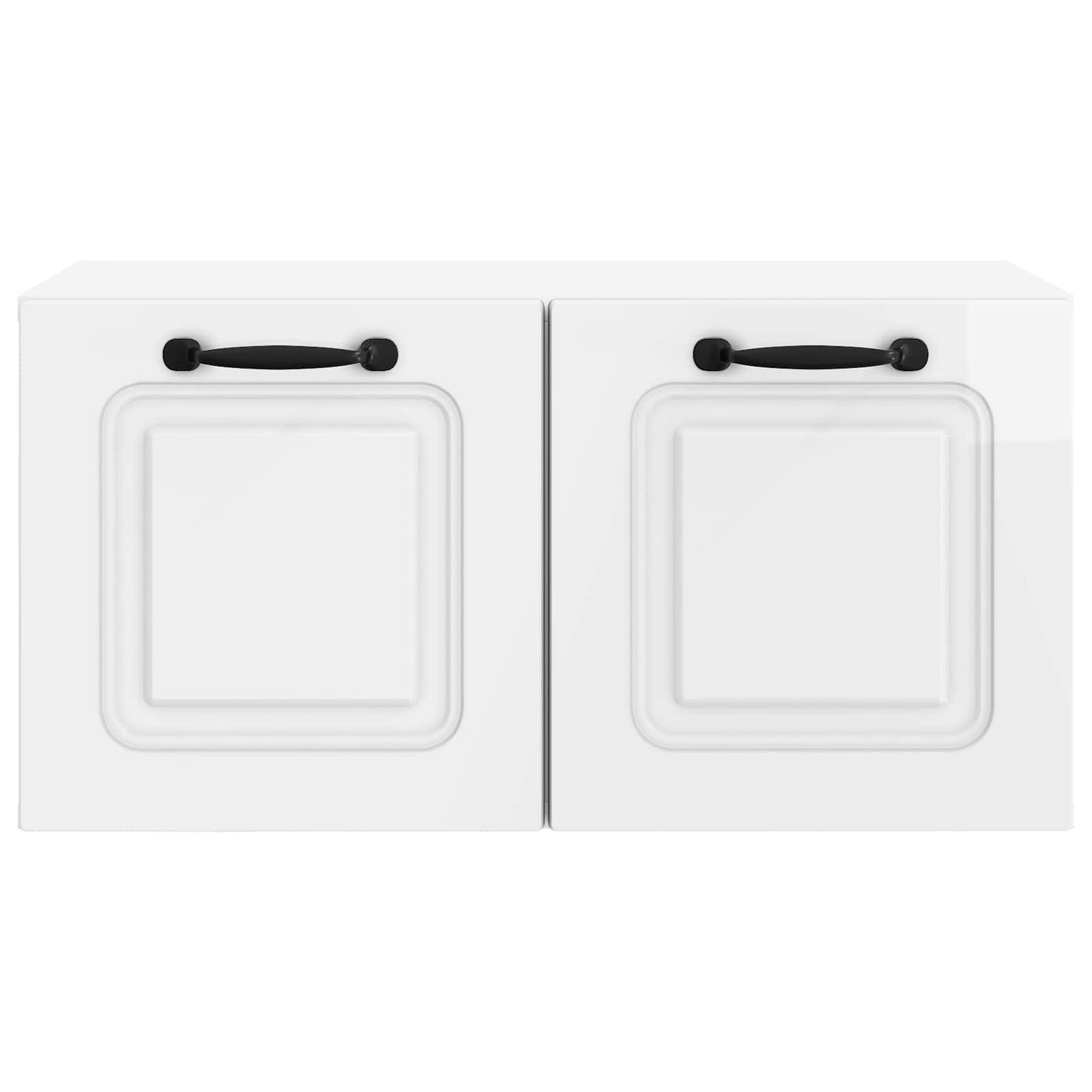 Wandbeugel TV-kast Hoogglans Wit 59,5 x 31 x 30 cm Bewerkt hout