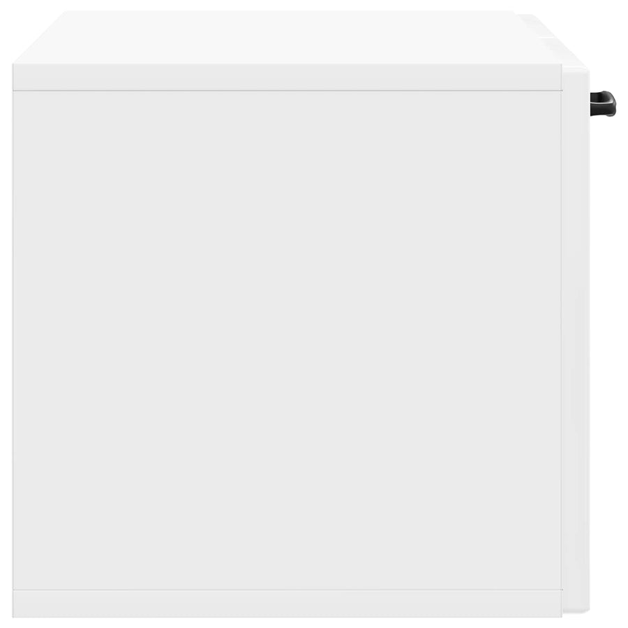 Wandbeugel TV-kast Hoogglans Wit 59,5 x 31 x 30 cm Bewerkt hout
