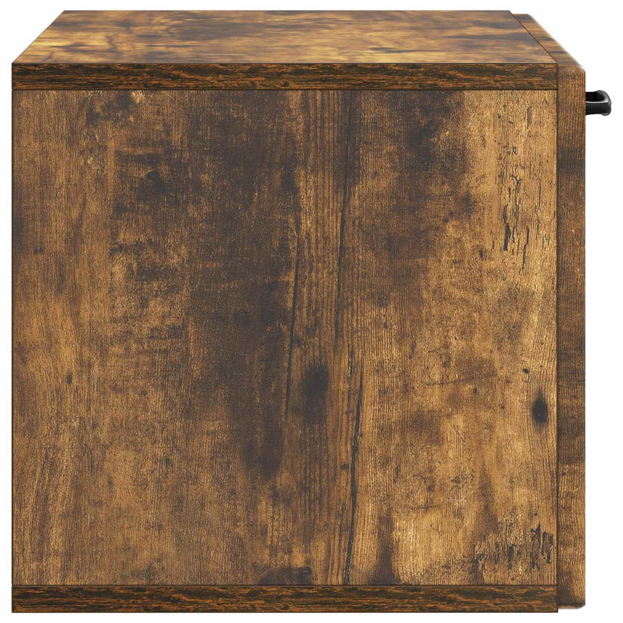Wandbeugel TV-kast Gerookt eiken 59,5 x 31 x 30 cm Bewerkt hout