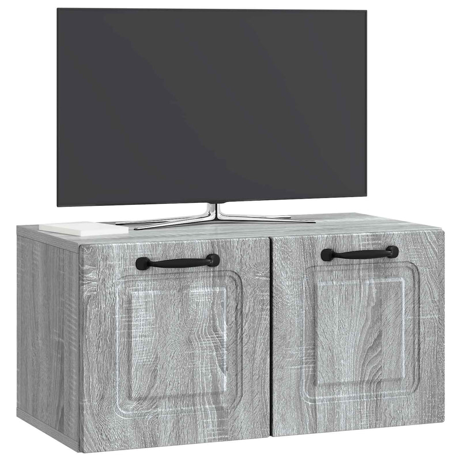 Wandbeugel TV-kast Grijs sonoma 59,5 x 31 x 30 cm Bewerkt hout