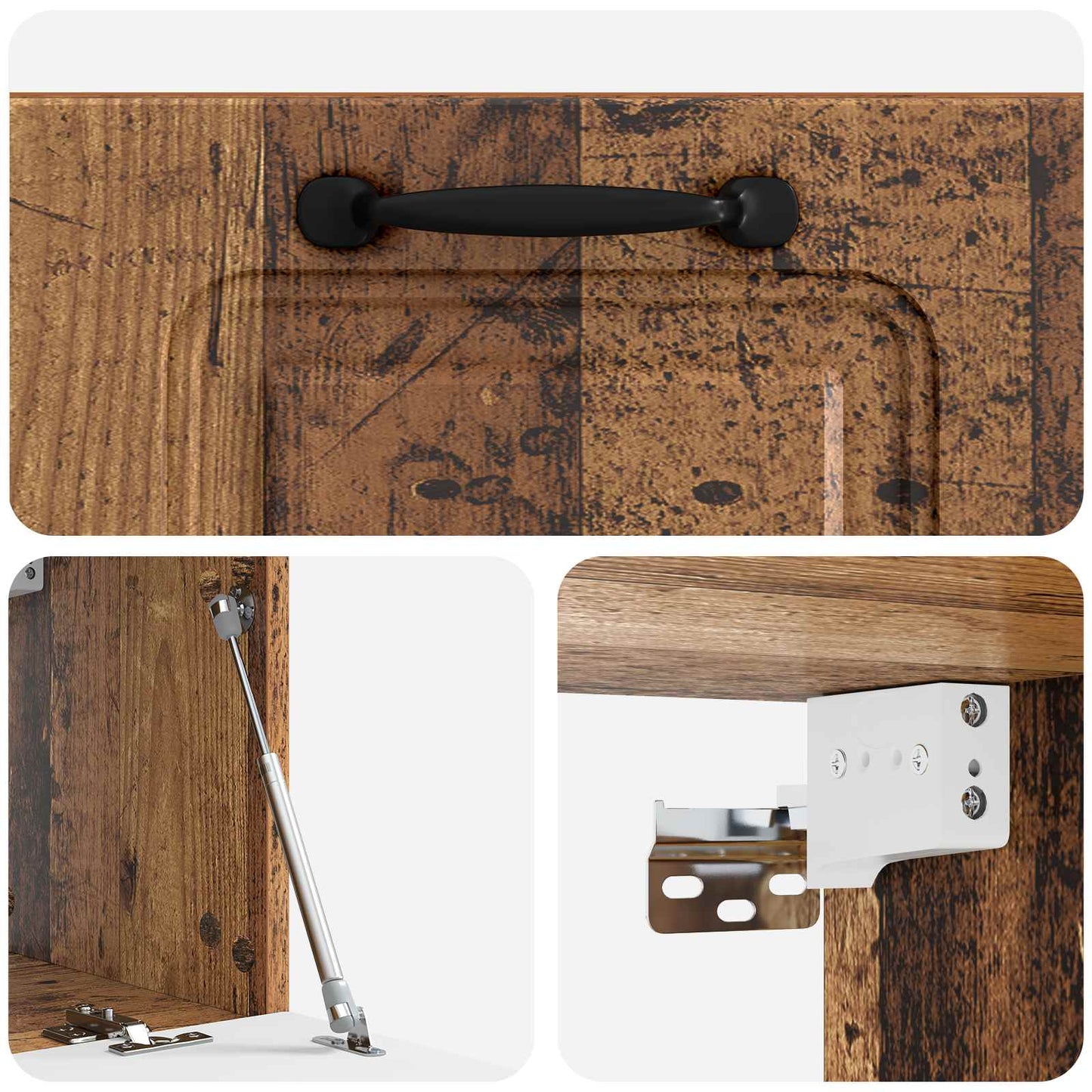 Wandbeugel TV-kast Oud hout 59,5 x 31 x 30 cm Bewerkt hout