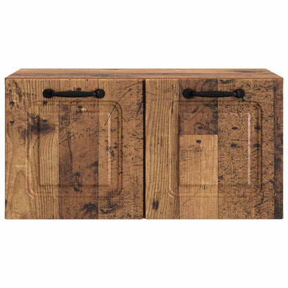 Wandbeugel TV-kast Oud hout 59,5 x 31 x 30 cm Bewerkt hout