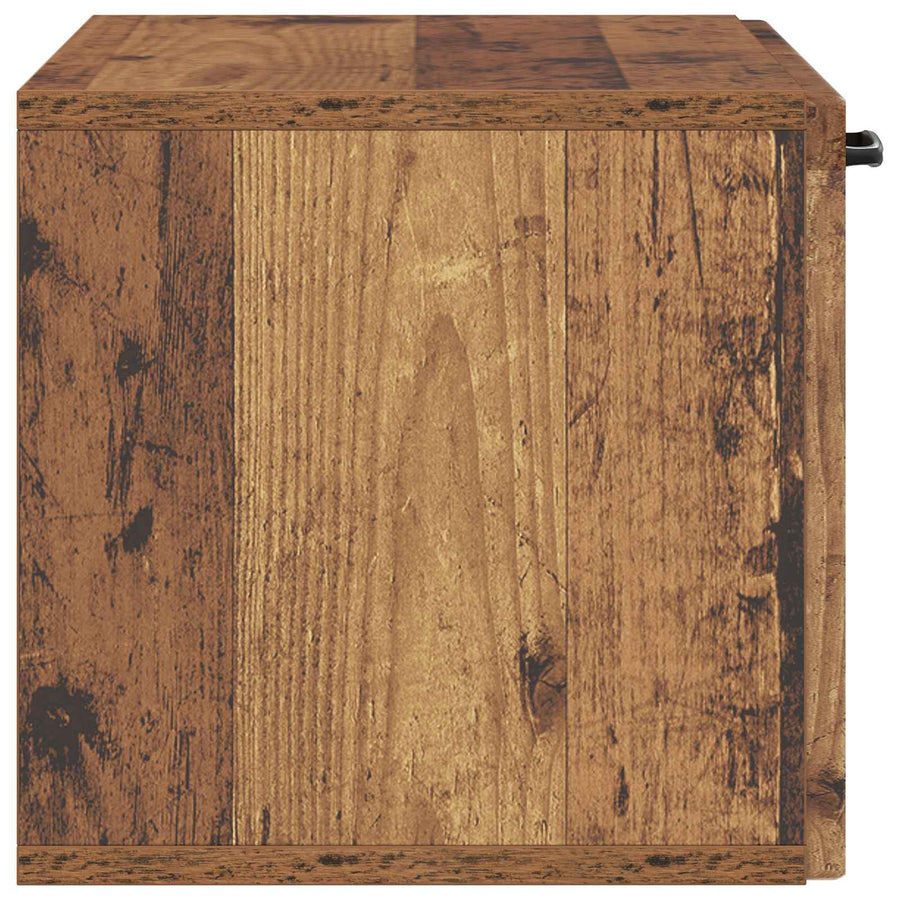 Wandbeugel TV-kast Oud hout 59,5 x 31 x 30 cm Bewerkt hout