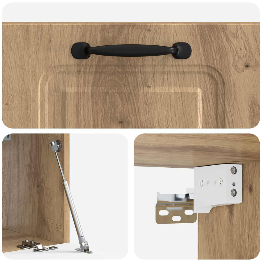 Wandbeugel TV-kast Artisanaal eiken 59,5 x 31 x 30 cm