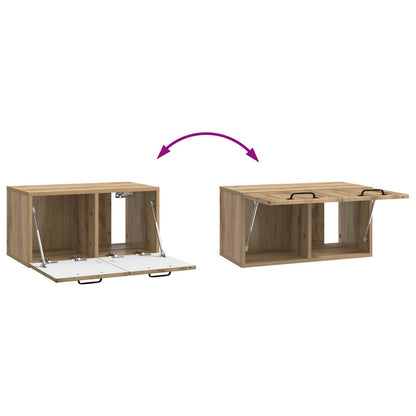 Wandbeugel TV-kast Artisanaal eiken 59,5 x 31 x 30 cm