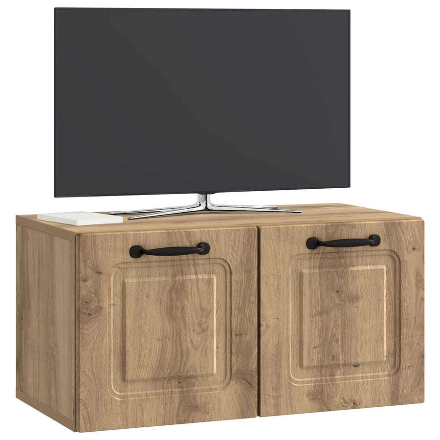 Wandbeugel TV-kast Artisanaal eiken 59,5 x 31 x 30 cm
